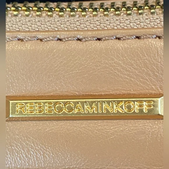 Rebecca Minkoff Mini MAC Desert Tan Leather Crossbody Bag with Gold Chain Strap - Picture 9 of 16